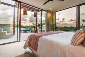 Sengetøy av topp kvalitet, dundyner, memory foam-senger og minibar