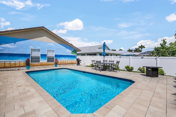 A heated pool