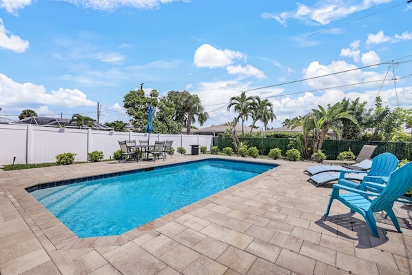 A heated pool