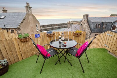 Amazing sea & harbour views of the Moray Firth North Aberdeenshire Scotland.