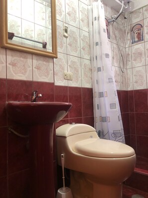 Hair dryer, towels