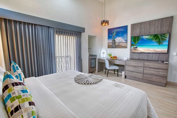 Phòng đôi Superior, có phòng tắm riêng, quang cảnh vườn (Jardín con terraza) | Bộ đồ giường cao cấp, chăn bông, nệm Select Comfort 