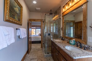 Bathtub, bidet, towels
