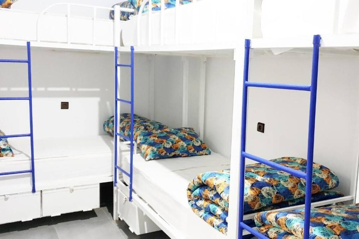 Blackout curtains, free WiFi, bed sheets