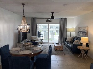 Condo, Multiple Beds, Balcony, Ocean View | Living area | 40-inch TV with digital channels - Ocean View 2 Bed, 2 Bath, Steps to the Beach - Spanish Trace 240 (St. Augustine)