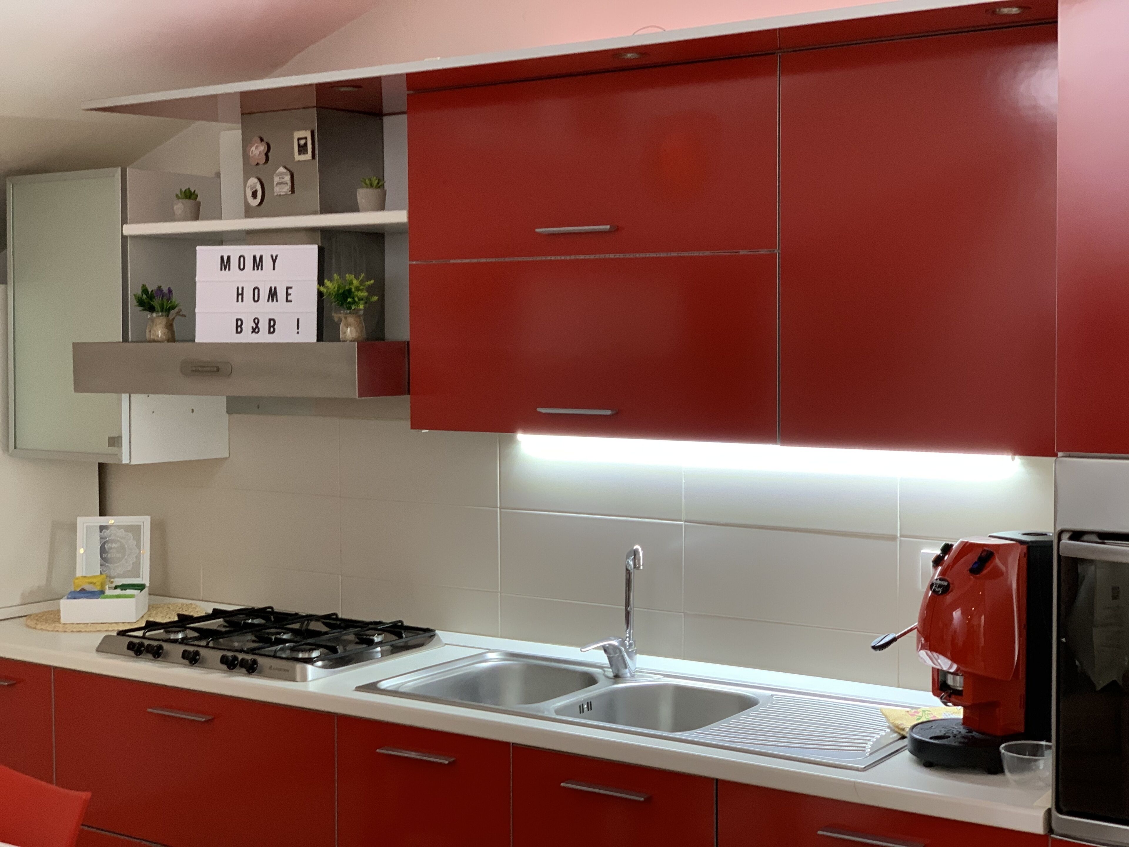 Shared fridge, microwave, highchair