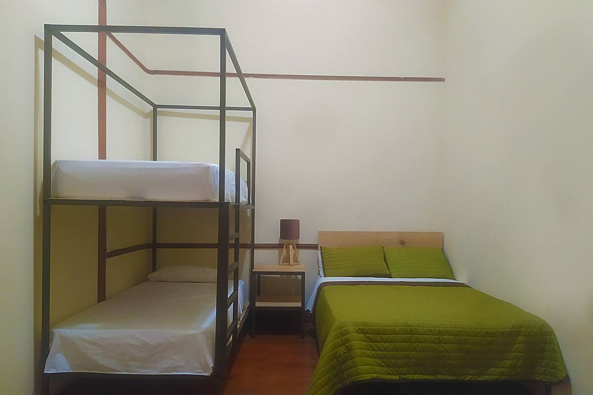 Blackout curtains, bed sheets