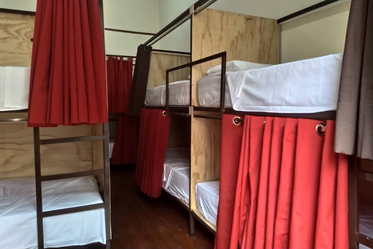 Blackout curtains, bed sheets