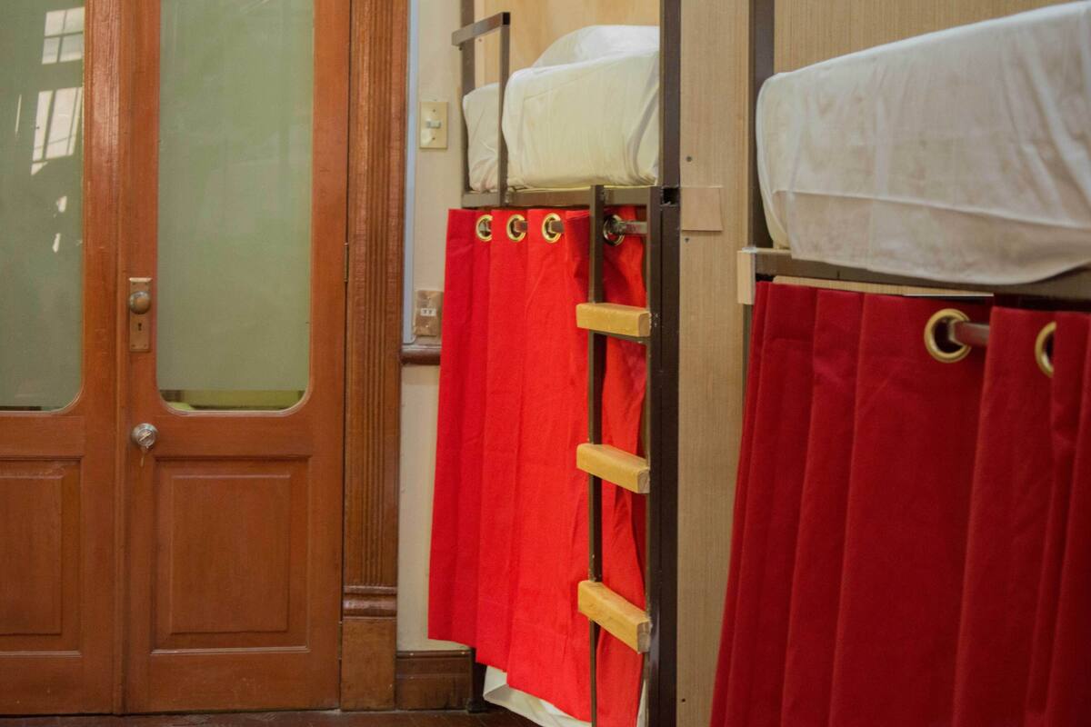 Blackout curtains, bed sheets