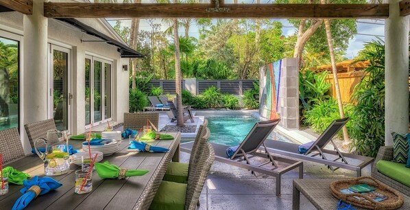 A heated pool