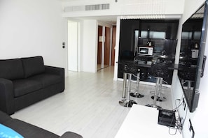 Apartamento Confort | Zona de estar | Una televisión de pantalla plana