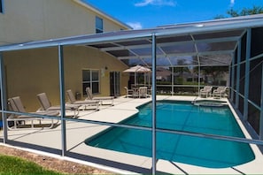 A heated pool