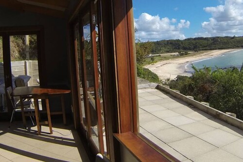 Stunning white sand beach with gated access