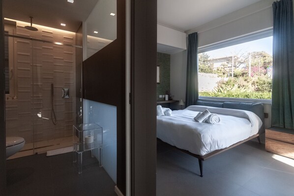 Chambre Double, terrasse, vue jardin