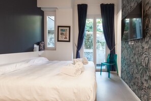Doppelzimmer, Balkon | Hochwertige Bettwaren, Daunenbettdecken, Pillowtop-Betten, Schreibtisch