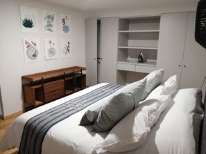 Desk, iron/ironing board, free cots/infant beds, free WiFi