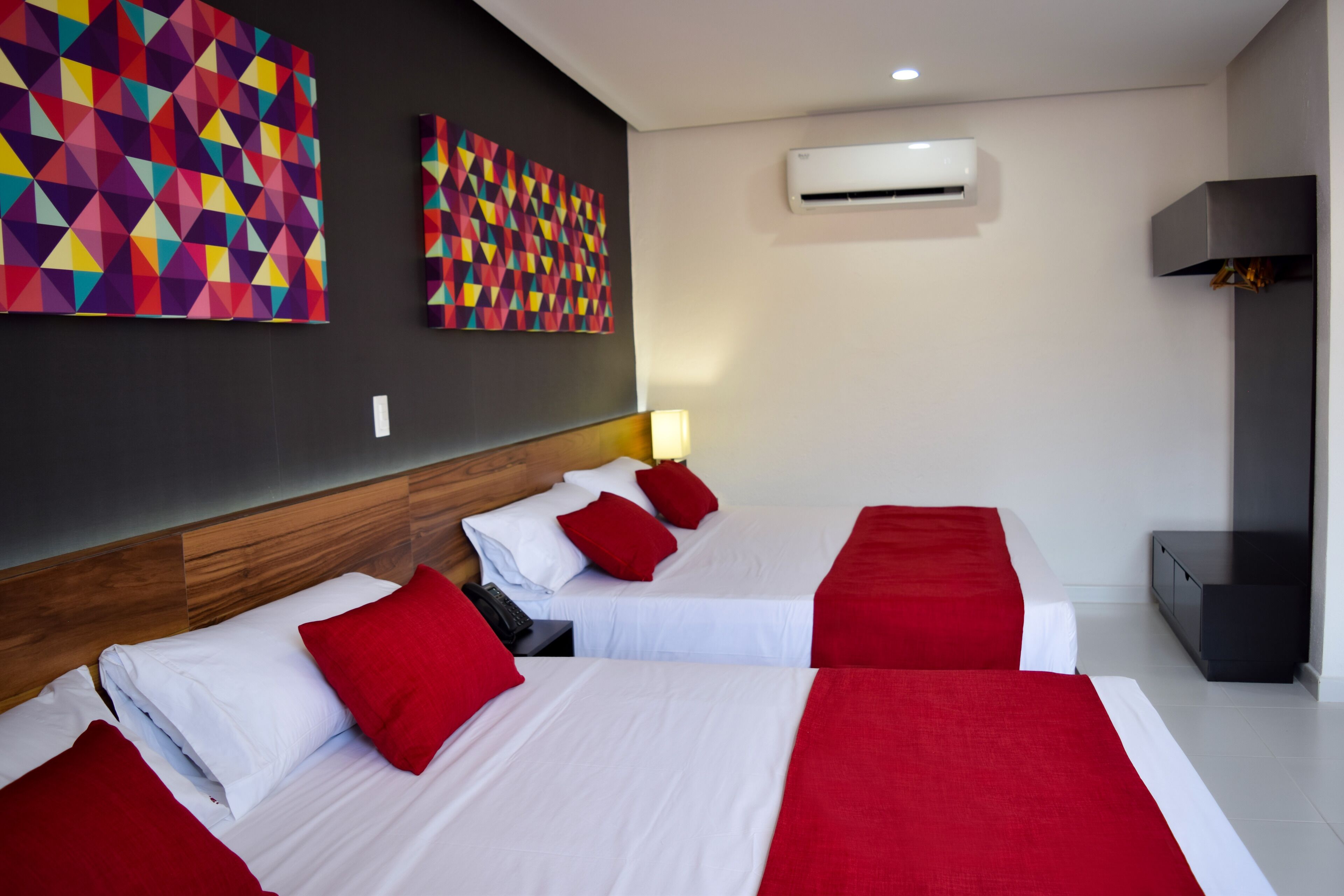 deluxe room, 2 double beds | 1 bedroom, premium bedding, desk, iron/ironing board