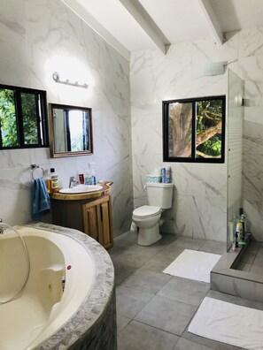 豪華公寓 | 浴室 | 免費梳洗用品、提供毛巾