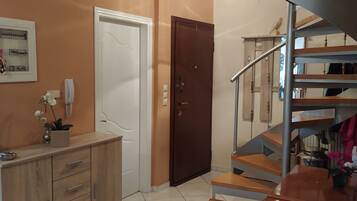 Deluxe Apartment | Living area | 20-inch plasma TV with digital channels, TV