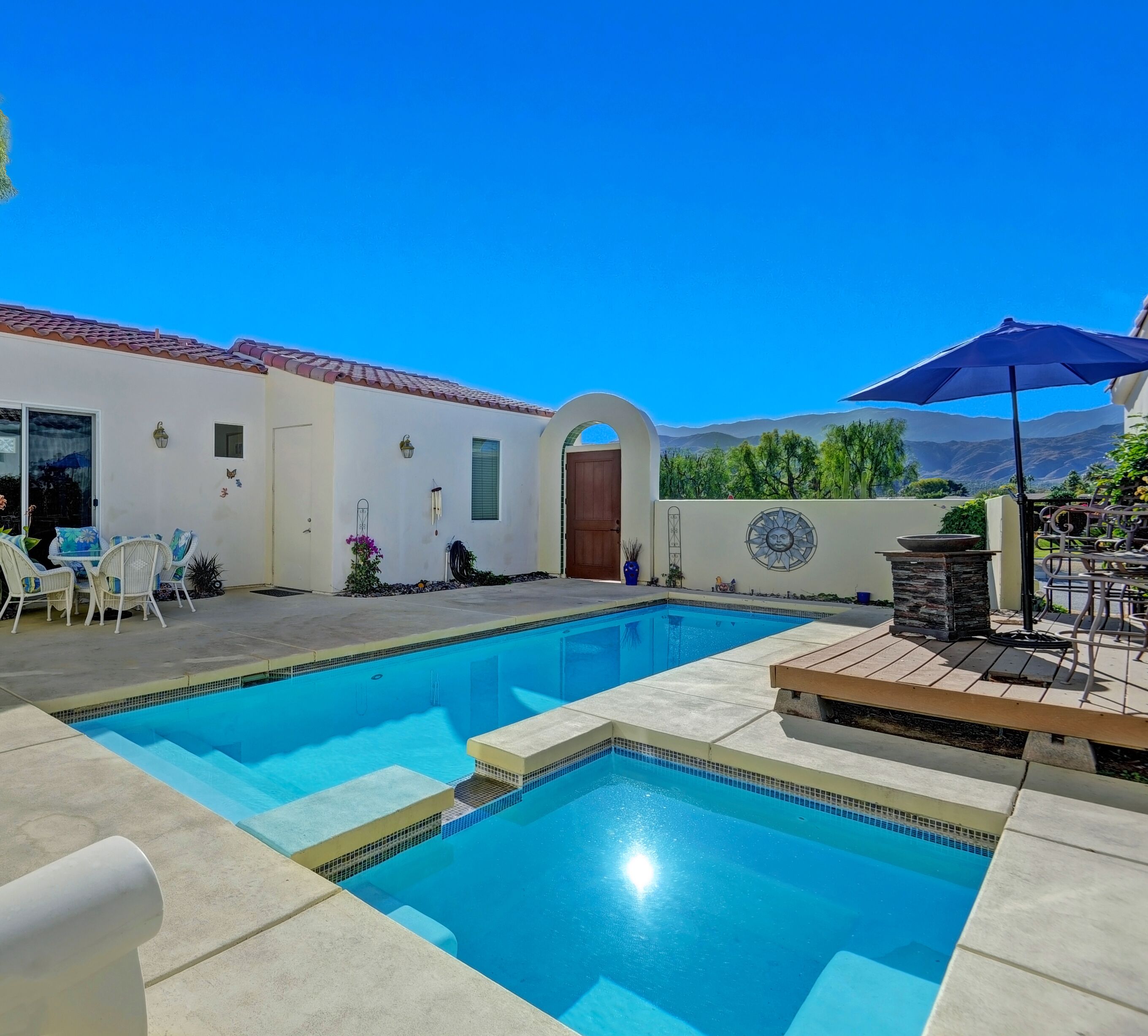 A heated pool