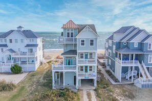 Exterior - Oceanfront Home with Private Pool, Hot Tub, Game Room, and Home Theater (Rodanthe)