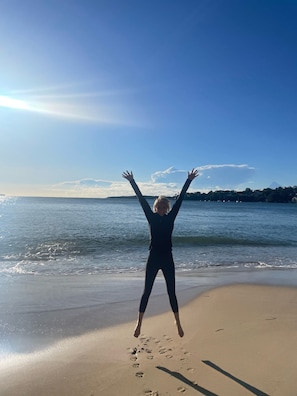 On the beach, beach towels - Beachfront Horden’s Beach House (Bundeena)