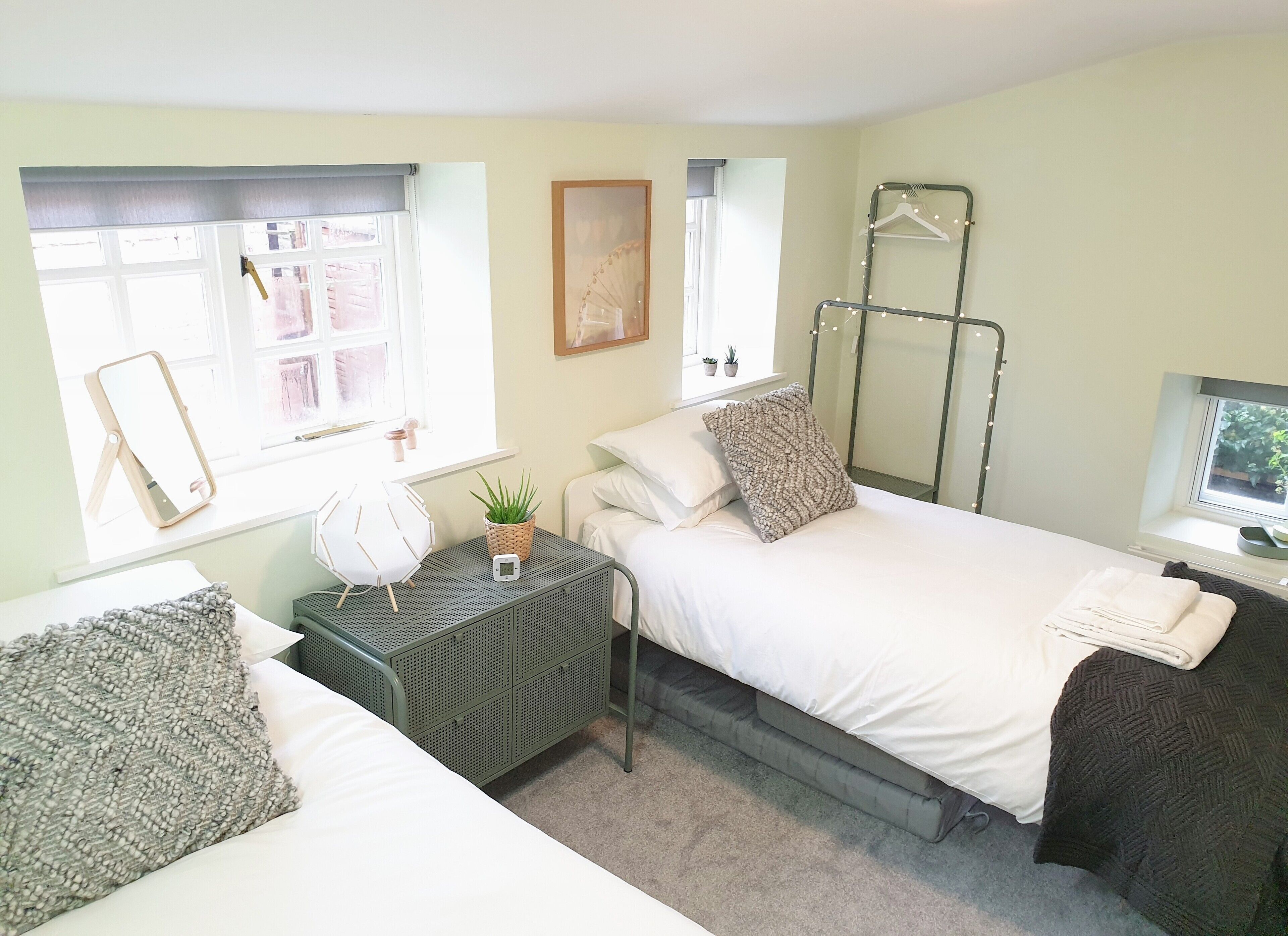 2 chambres, matelas mémoire de forme, rideaux occultants