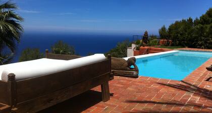 Luxusvilla Avy 7 Schlafzimmer, 7 Bäder, 14 bis 16 Personen, bester Sonnenuntergang Ibiza