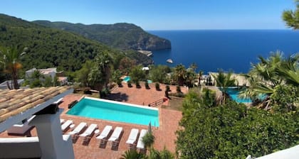 Luxusvilla Avy 7 Schlafzimmer, 7 Bäder, 14 bis 16 Personen, bester Sonnenuntergang Ibiza