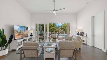 智能电视、书、音乐库、立体声音响