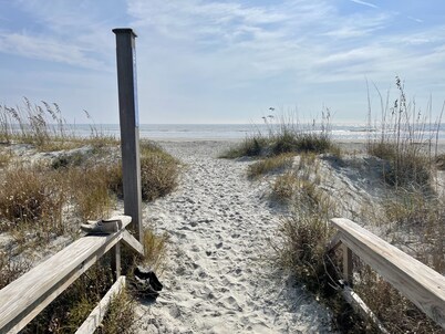 Coastal Elegance. Poolside. Just steps from the beach! Cards available.