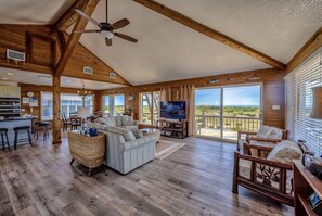 Smart TV, DVD player, books, video library