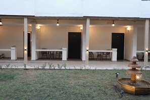 Elite Double Room, Garden View | Egyptian cotton sheets, premium bedding, down comforters - Hotel Krishna (Sanand)