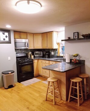 Fridge, microwave, toaster