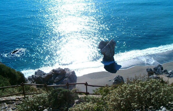 Beach nearby, sun-loungers