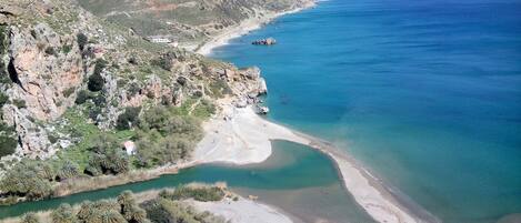 Beach nearby, sun-loungers