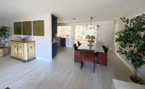 Living/dining/ kitchen/family space