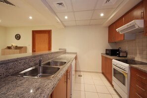 Căn hộ, 1 phòng ngủ | Bếp riêng | Tủ lạnh, lò vi sóng, lò nướng, bếp nấu