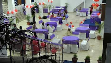 Outdoor banquet area