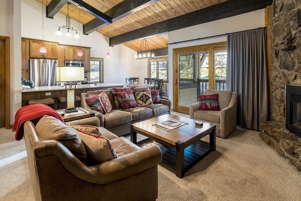 Townhome, 4 Bedrooms | Living area | TV - Phoenix 108 4 Bedroom Townhouse by RedAwning (Steamboat Springs)
