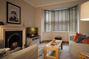 TV, fireplace - Central Home with Parking & Sky TV by LetMeStay (Cumbria)