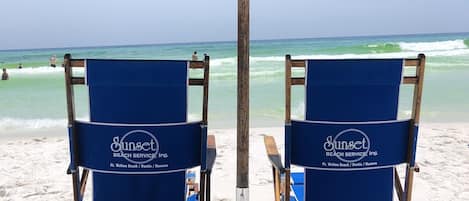 Beach nearby, sun-loungers