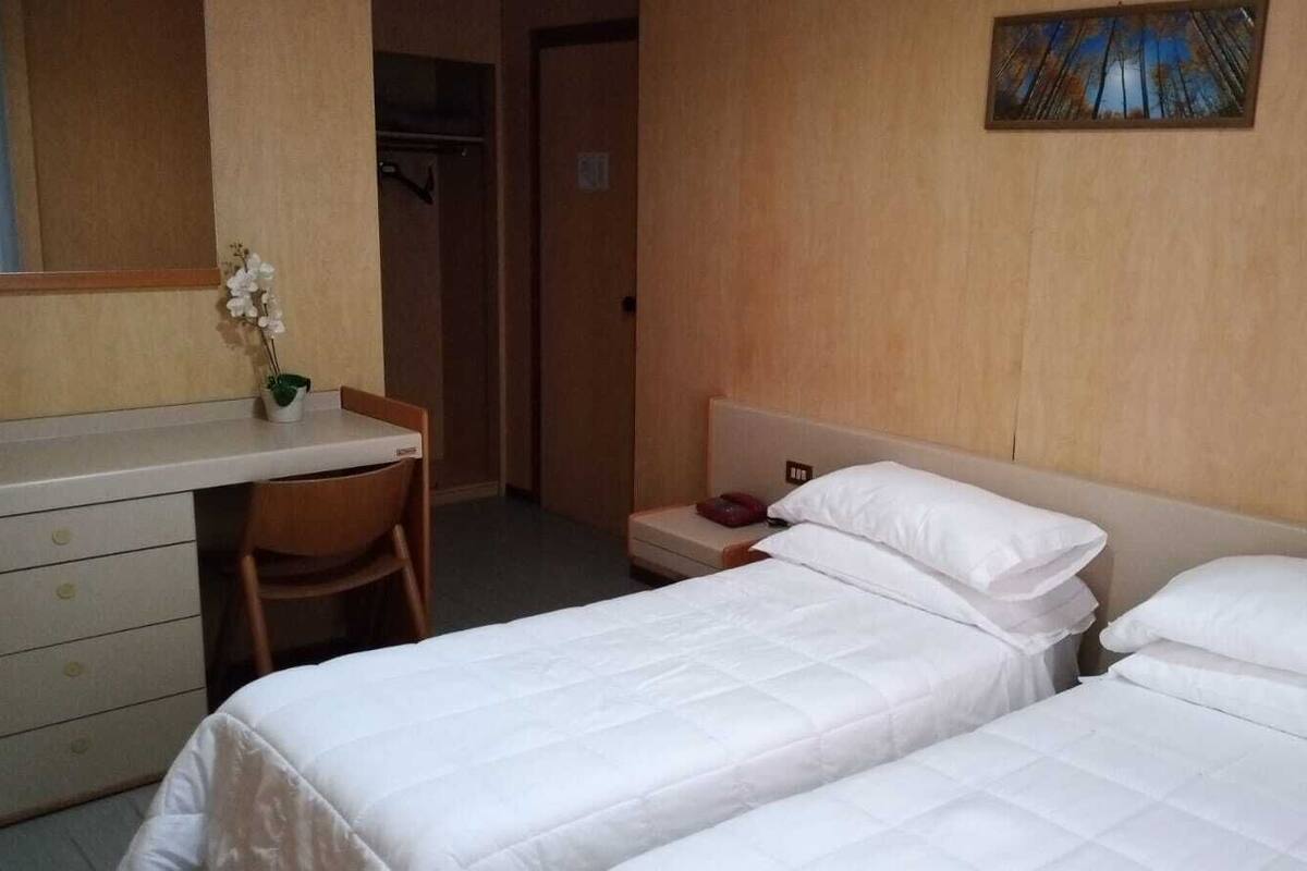 Blackout curtains, free WiFi, bed sheets