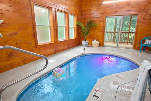 Indoor pool, a heated pool