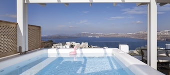 Admiral's House with Terrasse Jacuzzi og fantastisk utsikt over Caldera, Familievennlig