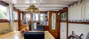 Charming Historic Boat Moored opposite Kew Gardens.