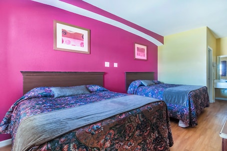 Room, 2 Queen Beds | Iron/ironing board, free WiFi, bed sheets