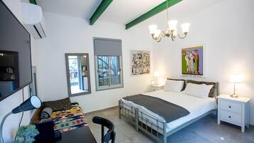 Double Room, Garden Area | Laptop workspace, blackout drapes, soundproofing, iron/ironing board