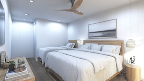 Kamar Twin (King double/king single) | Brankas, kedap suara, setrika/meja setrika, dan Wi-Fi gratis