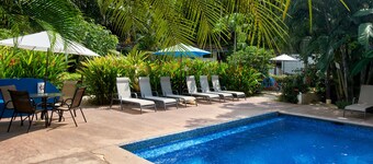 Only 350 meters from Tamarindo beach and downtown. In quiet and safe area. 